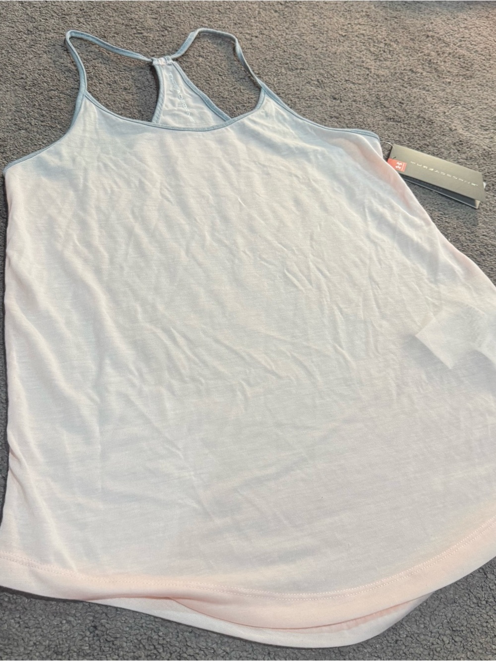 Under Armour Blush Pink Racerback Workout Tank Athleisure NWT